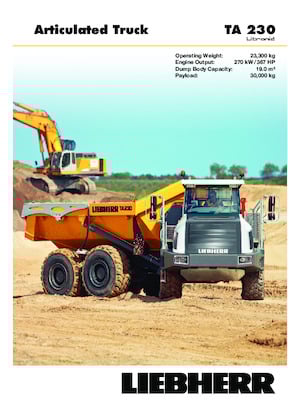 Wozidła przegubowe Liebherr TA 230