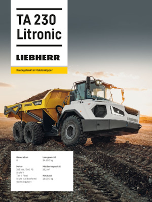 Wozidła przegubowe Liebherr TA 230 Litronic