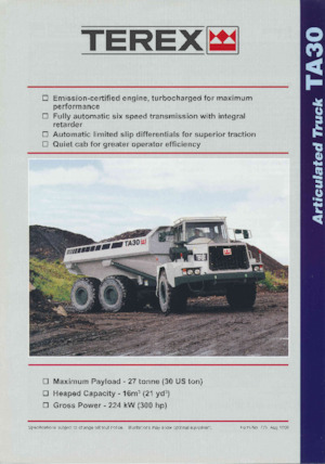 Wozidła przegubowe Terex TA30D