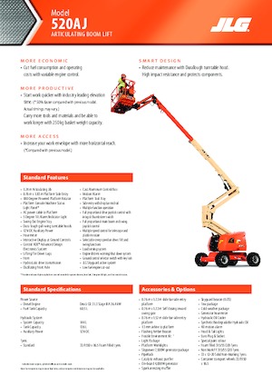 Kołowe przegubowe podnośniki koszowe JLG 520AJ