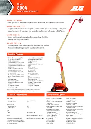 Kołowe przegubowe podnośniki koszowe JLG 800A
