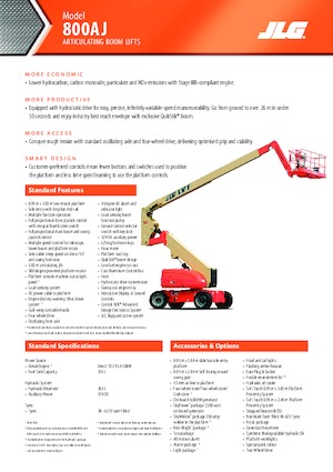 Kołowe przegubowe podnośniki koszowe JLG 800AJ