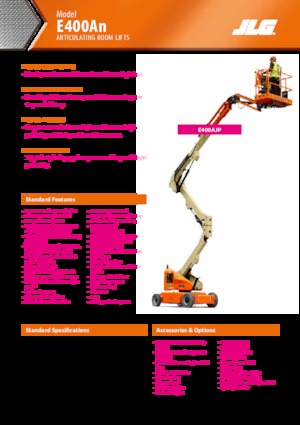 Kołowe przegubowe podnośniki koszowe JLG E400AN