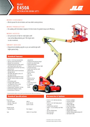 Kołowe przegubowe podnośniki koszowe JLG E450A