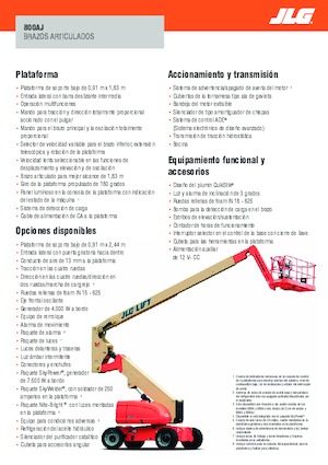 Kołowe przegubowe podnośniki koszowe JLG H800AJ
