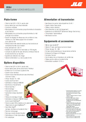 Kołowe przegubowe podnośniki koszowe JLG H800AJ