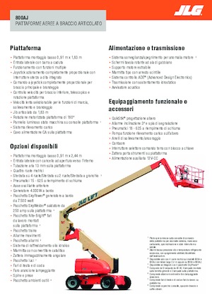 Kołowe przegubowe podnośniki koszowe JLG H800AJ