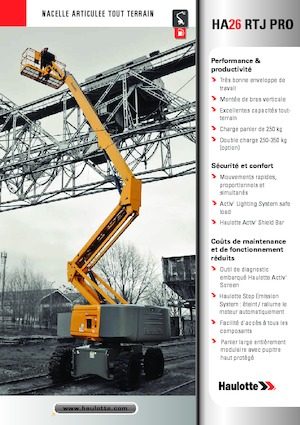 Kołowe przegubowe podnośniki koszowe Haulotte HA26 RTJ PRO