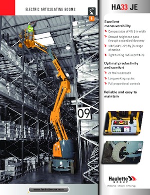 Kołowe przegubowe podnośniki koszowe Haulotte HA33 JE