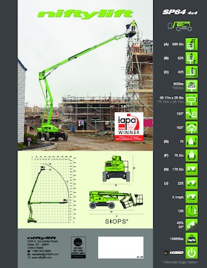 Kołowe przegubowe podnośniki koszowe Niftylift SP64 4x4
