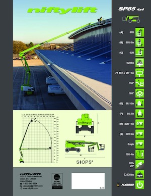 Kołowe przegubowe podnośniki koszowe Niftylift SP85 4x4