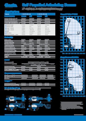 Kołowe przegubowe podnośniki koszowe Genie Z 45/25 J D