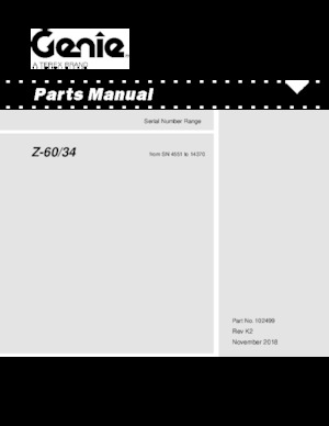 Kołowe przegubowe podnośniki koszowe Genie Z 60/34 D