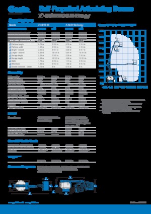 Kołowe przegubowe podnośniki koszowe Genie Z-34/22 DC