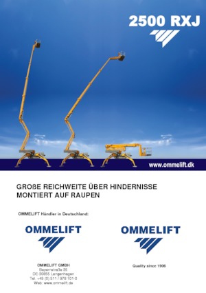 Gąsienicowe, przegubowe podnośniki koszowe OMMELIFT 2500 RXJ