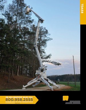 Gąsienicowe, przegubowe podnośniki koszowe Altec TDA58 