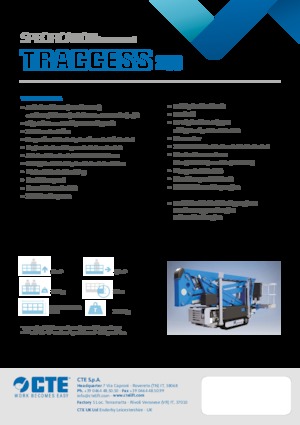 Gąsienicowe, przegubowe podnośniki koszowe CTE Traccess 200