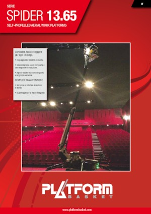 Gąsienicowe platformy teleskopowe Platform Basket SPIDER 13.65