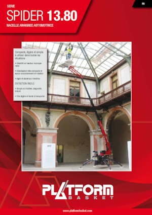 Gąsienicowe platformy teleskopowe Platform Basket SPIDER 13.80