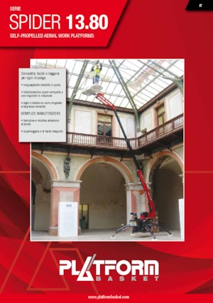 Gąsienicowe platformy teleskopowe Platform Basket SPIDER 13.80