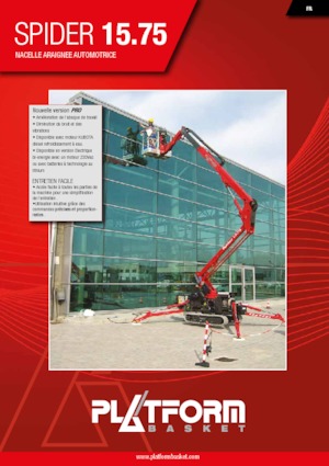 Gąsienicowe, przegubowe podnośniki koszowe Platform Basket SPIDER 15.75 PRO