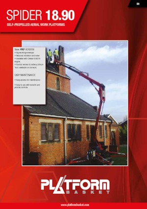 Gąsienicowe, przegubowe podnośniki koszowe Platform Basket SPIDER 18.90 PRO