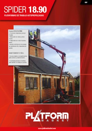 Gąsienicowe, przegubowe podnośniki koszowe Platform Basket SPIDER 18.90 PRO