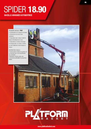 Gąsienicowe, przegubowe podnośniki koszowe Platform Basket SPIDER 18.90 PRO