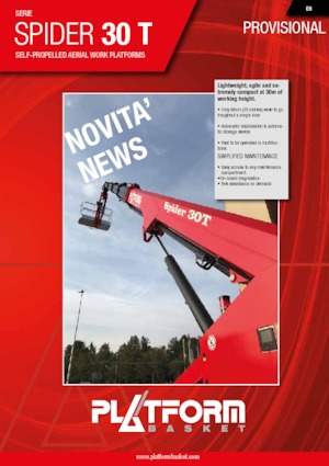 Gąsienicowe platformy teleskopowe Platform Basket SPIDER 30 T