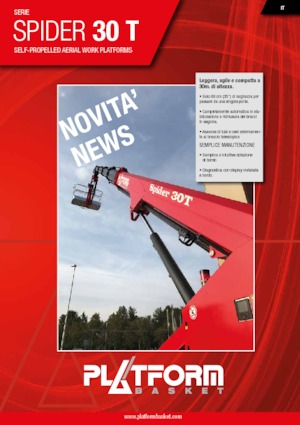 Gąsienicowe platformy teleskopowe Platform Basket SPIDER 30 T