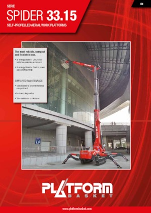 Gąsienicowe, przegubowe podnośniki koszowe Platform Basket SPIDER 33.15