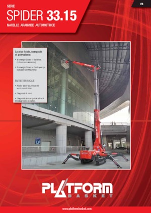 Gąsienicowe, przegubowe podnośniki koszowe Platform Basket SPIDER 33.15