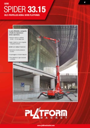 Gąsienicowe, przegubowe podnośniki koszowe Platform Basket SPIDER 33.15