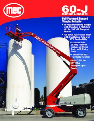 Kołowe teleskopowe platformy robocze MEC 60-J