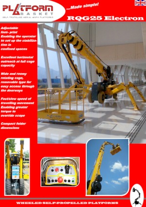 Kołowe przegubowe podnośniki koszowe Platform Basket SPIDER 25 WE