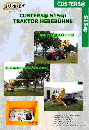 Kołowe przegubowe podnośniki koszowe Custers Traktor S12SP