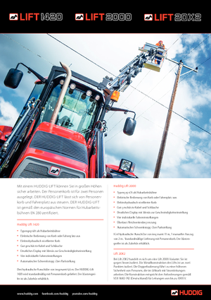 Platformy robocze na wysięgniku teleskopowym mocowane na ciężarówce Huddig Lift 2000