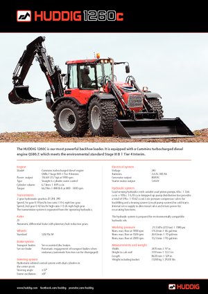 Koparko-ładowarki Huddig 1260 C