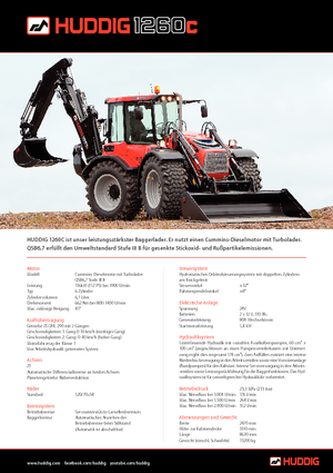 Koparko-ładowarki Huddig 1260 C