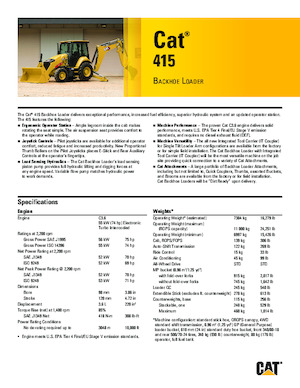 Koparko-ładowarki Caterpillar 415