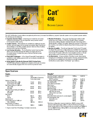 Koparko-ładowarki Caterpillar 416