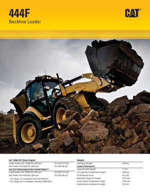 Koparko-ładowarki Caterpillar 444F2