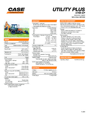 Koparko-ładowarki Case 575N EP Utility Plus