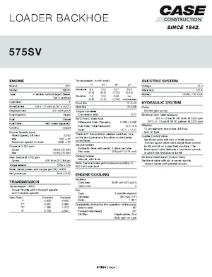 Koparko-ładowarki Case 575SV