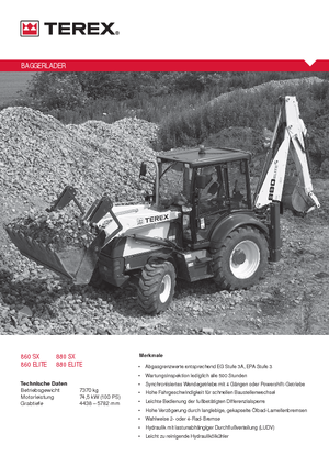 Koparko-ładowarki Terex 880 SX