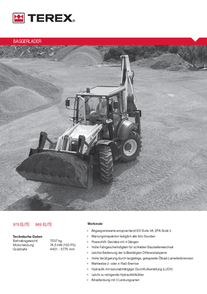 Koparko-ładowarki Terex 980 elite