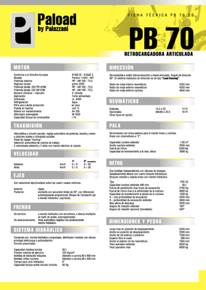 Koparko-ładowarki Palazzani PB 70