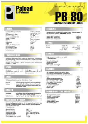 Koparko-ładowarki Palazzani PB 80.3