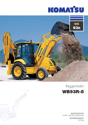 Koparko-ładowarki Komatsu WB93R-5E0
