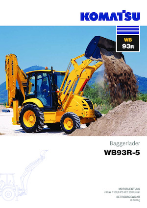 Koparko-ładowarki Komatsu WB93R-5 